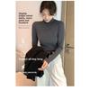 Half High Neck Double-sided German Velvet Base Shirt for Women , with Solid Color and Thick Velvet Inside, Warm Long Sleeved Top