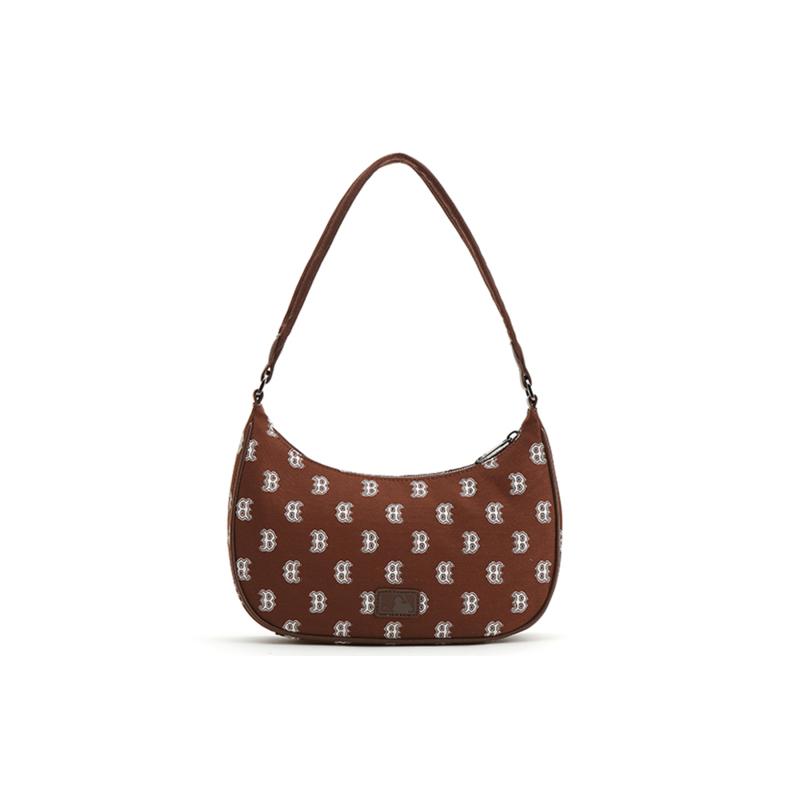 MLB Polyester Shoulder Bag, Handbag, Shoulder Bag Unisex Dark Brown Casual 3ABQS102N-