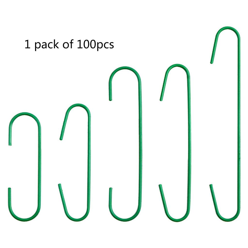 100pcs Christmas Ornament Hooks Metal C-Shaped Hook Holder Christmas Tree Ball Pendant Hanging Decoration for New Year