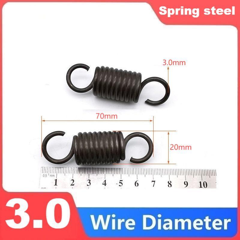 Spring Steel Single Hook Spring Tension Spring Wire Dia 3.0mm Outer Dia 16/20/25mm Length 50/100/110/120/130/150/160/180/200/280