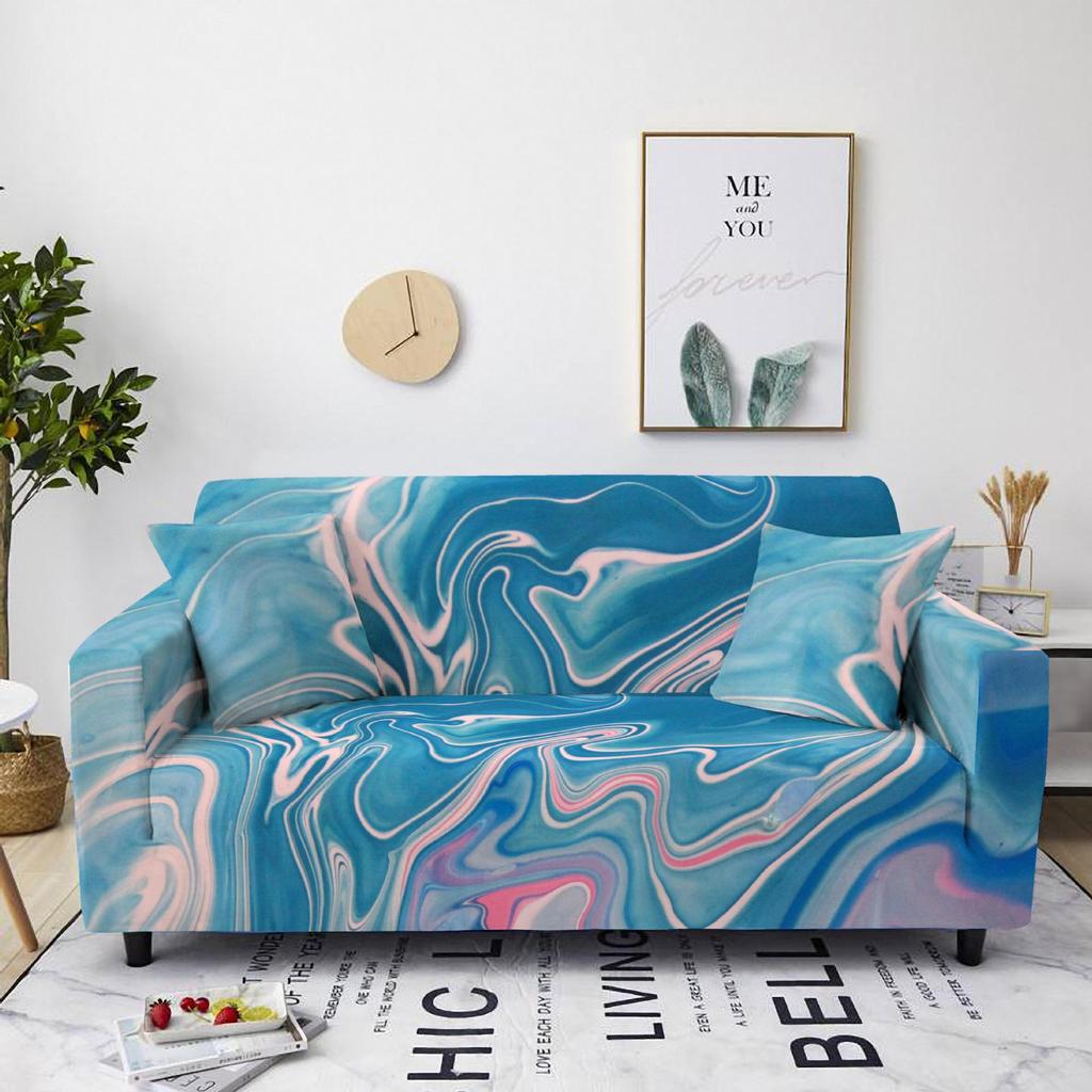 Kaufe Elastic Marbling Print Sofa Cover for Living Room Dustproof