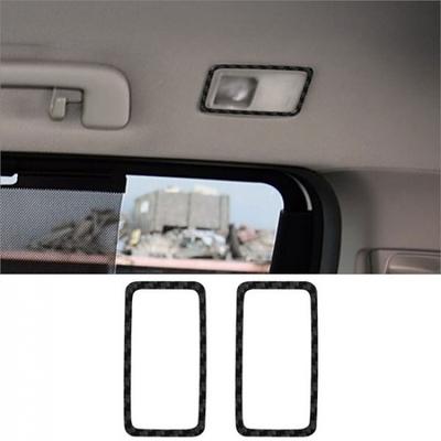 2Pcs Carbon Fiber Interior Reading Light Cover Trim For Toyota Sienna 2015-