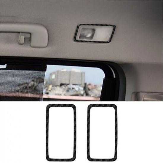 2Pcs Carbon Fiber Interior Reading Light Cover Trim For Toyota Sienna 2015-