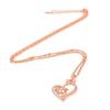 Women Fashion Love Full Diamond Hollow Pendant Personalized Peach Heart Butterfly Necklace Jewelry Classic Accessories Gifts
