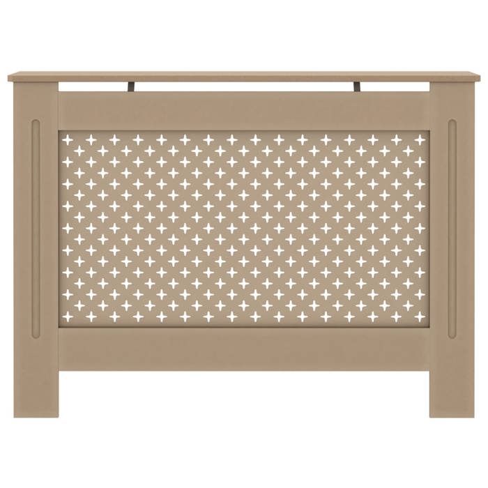 Cache-radiateur en MDF brun - vidaXL - 112x19x81 cm - Design moderne à lattes