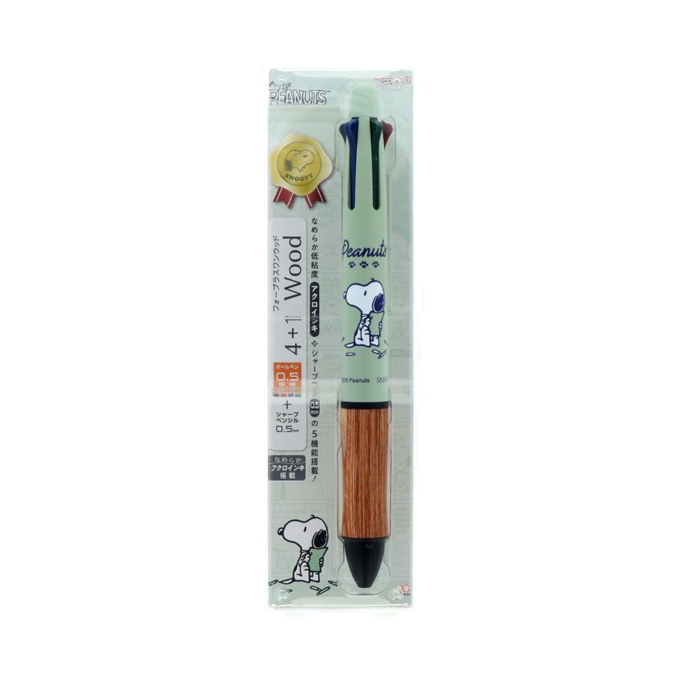 Stationery Snoopy Multicolor Ballpoint Pen and Mechanical Grip S4659384 Sun-Star Goods, Pencil, Dr. 4+1,