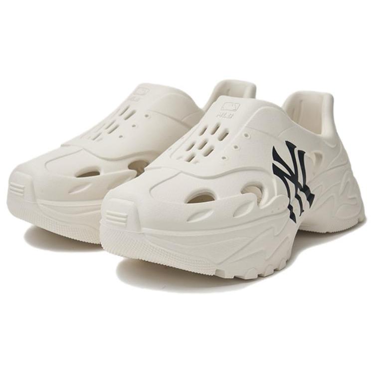 New MLB Big Ball Chunky Recovery Beach Sandals Unisex Ivory White 3ASQBCR43-50IVS