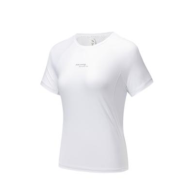 Comfortable Simple Lightweight Versatile Letter Round Neck Pullover Short Sleeve T-Shirt Women Tops Pure-White 162535106-2