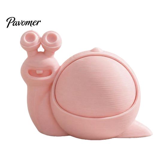 Snail Shaped Storage Box Cute Box, 3D Printed Novelty Ornament, Trinket Small Jewelry Holder with Lid, Fun Desk Organizer for Hair Ties Matte Texture