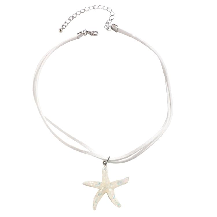 Large Starfish Pendant Necklace Multilayer Choker Jewelry Simple Clavicle Chain