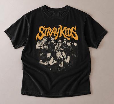 Stray Kids Vintage Ate Album Graphic T-Shirt, SKZ Kpop World Tour Tee
