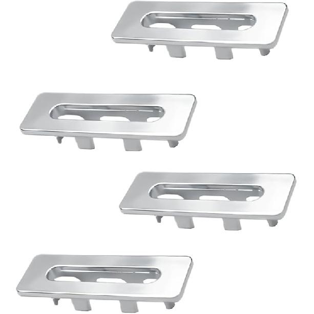 4 Pieces Bathroom Basin Sink Overflow Cover Rings Sink Overflow Ring Hole Round Basin Trim Drain Cap Cover for Kitchen Bathroom