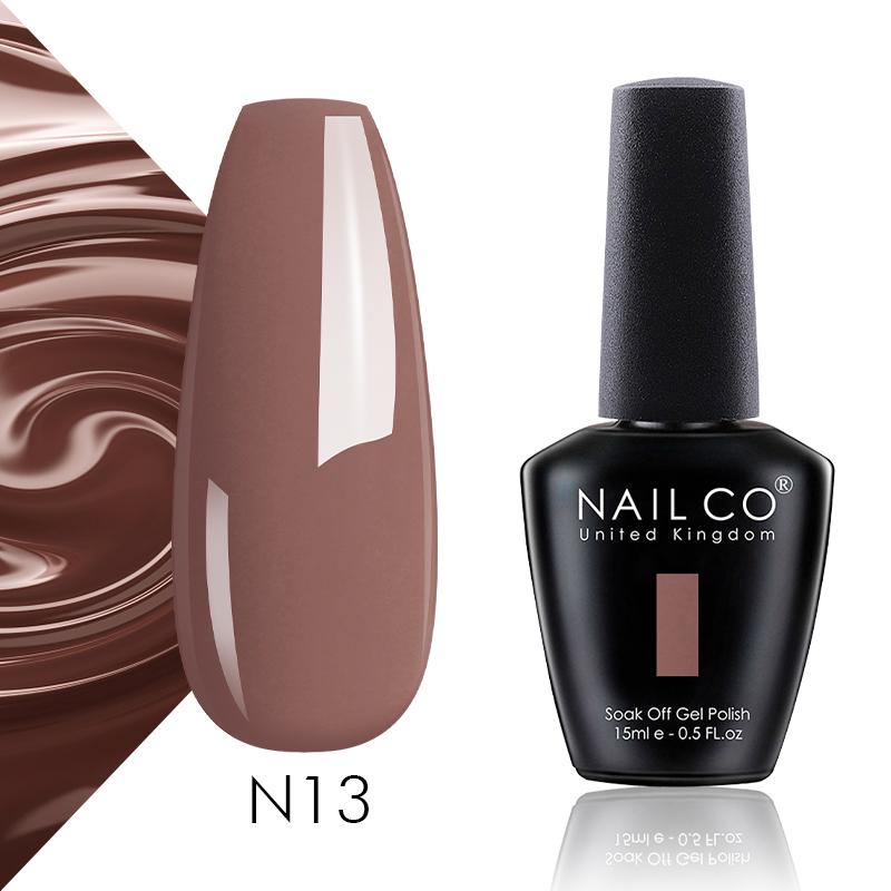 NAILCO 15ml Autumn Winter Brown Coffee Gel Nail Polish Design Nail Art Khaki Nude Color Series Glitter Manicure Set UV Nails Gel
