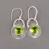 Peridot Gemstone 925 Sterling Silver Jewelry Handmade Earrings1.30" Gift For Her EE-63-8