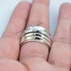 Handmade Sterling Silver Spinner Ring: Meditation Fidget Ring