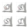 Polyester Pillowcase Simple and Fresh Xiaohua Home Furnishing 26 English Letter Printed Waist Cushion Pillowcase