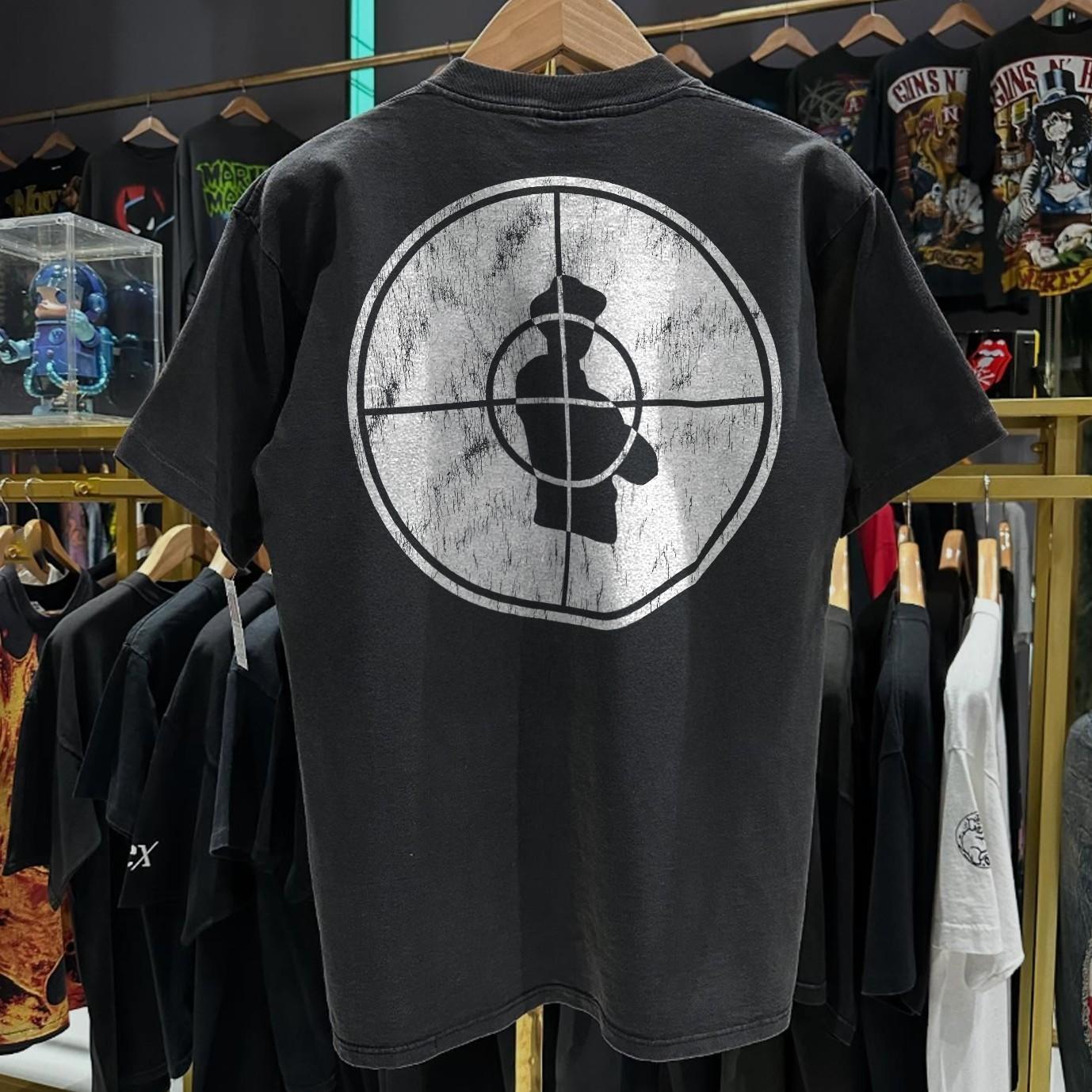 1991 Public Enemy Crosshair Aged T-Shirt Black S L