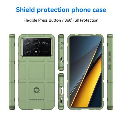 Pro Xiaomi Poco X6 Pro 5G/Redmi K70E 5G Pouzdro Čtvercová Mřížka Textura Neklouzavé TPU Kryt na Telefon