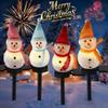 Absdefen Snowman Christmas Decorations, Outdoor Illumination Set of 4, Solar-Powered Waterproof Christmas Snowman Garden Lights, Automatic OnOff,