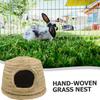 Bunny Grass House Nest Hand-Woven Breathable Indoor Bunny House For Pet Hamster Chicken Home Cats Outdoor Small Animal