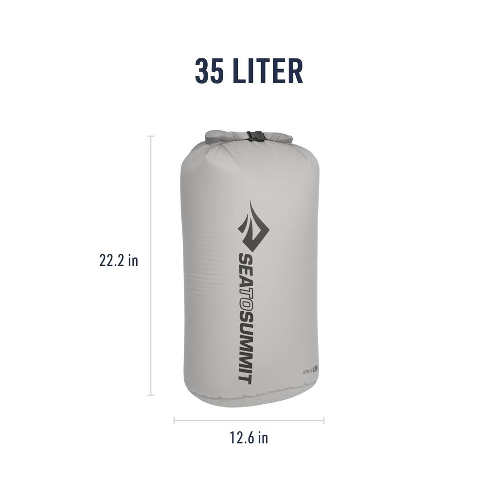 Sea to Summit Dry Ultralight Waterproof Dry High Rise 35 Ultra-Sil Bag, Storage, Gray. , XX-Large, Liters.