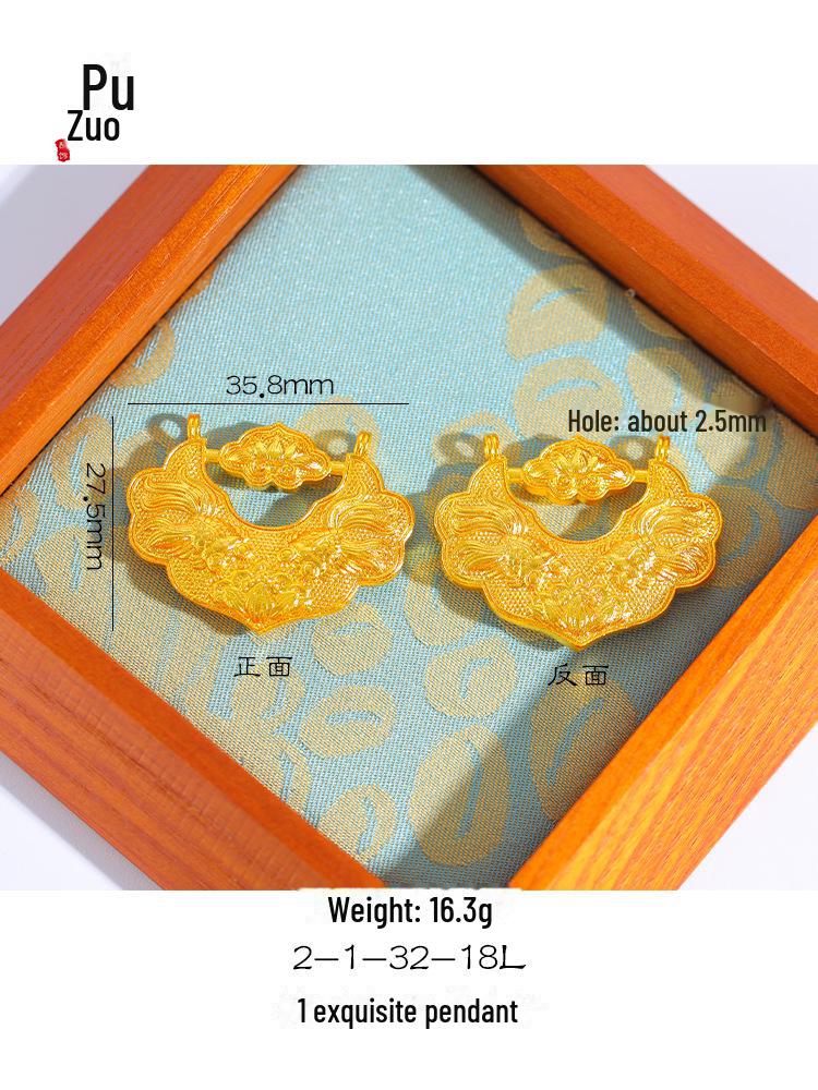 Gold Koi Wishful Lock Necklace & Sweater Chain for Women