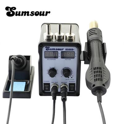 Nieuw 8586D Temperatuur instelbaar Dual Digital Display Soldeerstation voor Mobiele Telefoon Reparatie Lasgereedschap