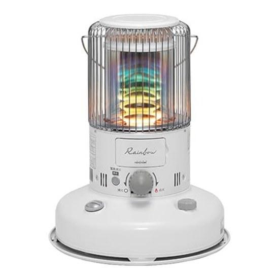 TOYOTOMI Oil Stove RB-2524(W) White Made Japan Convection Type Rainbow 7 Colors Flame Bright Heating Wooden Room Tatami Concrete 9 40W Brightness