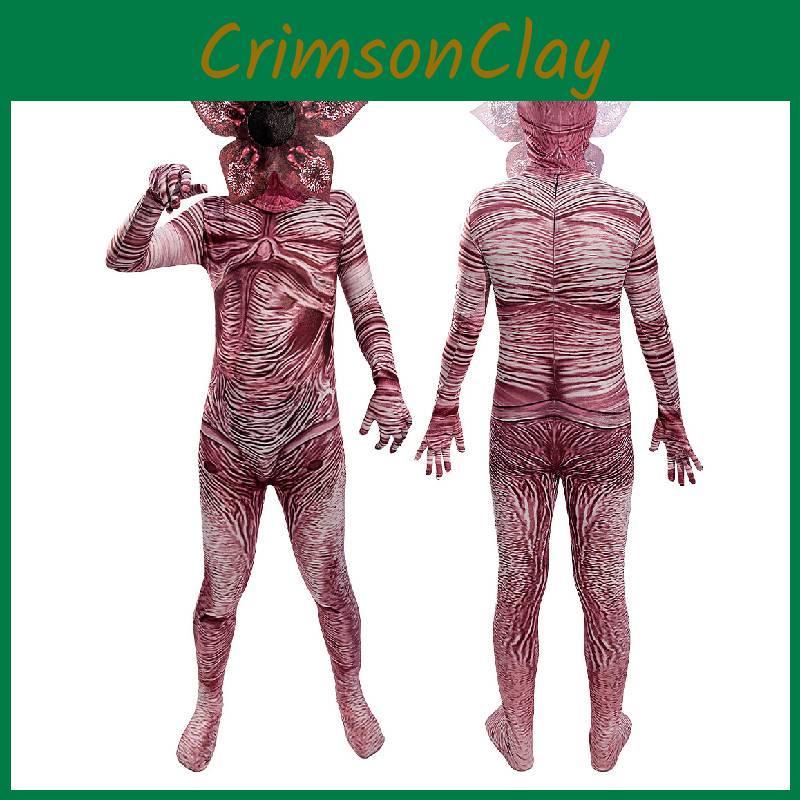 Combinaison de Zombie Cosplay d'Halloween avec Masque pour Jeu de Rôle Fête Personnages Spéciaux Inclus