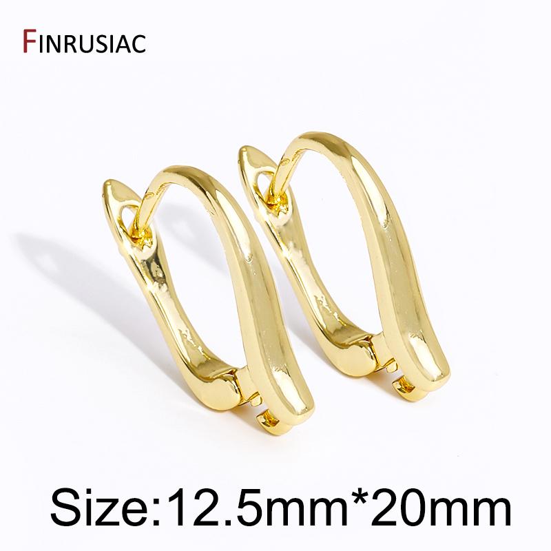 

Wholesale 18K Gold Plated Brass Handmade Earwire Fasteners Basic Earring Hooks Clasp,DIY Women Shvenzy Earrings Making Supplies 1 pair