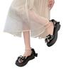 SyfIyno Sommer Neue Perlen Schleife Sandalen Damen Ein Riemen, Offene Zehen, Dicke Sohle Mode Römische Damen Sandalen