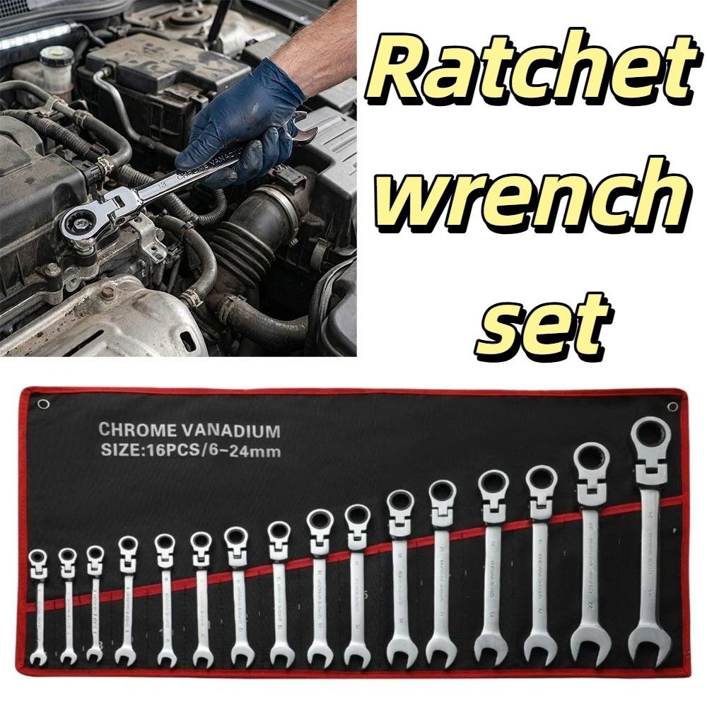 72 Tooth Ratchet Ratchet Wrench Set Spring Head Key Universal Car Wrench  Automotive Maintenance