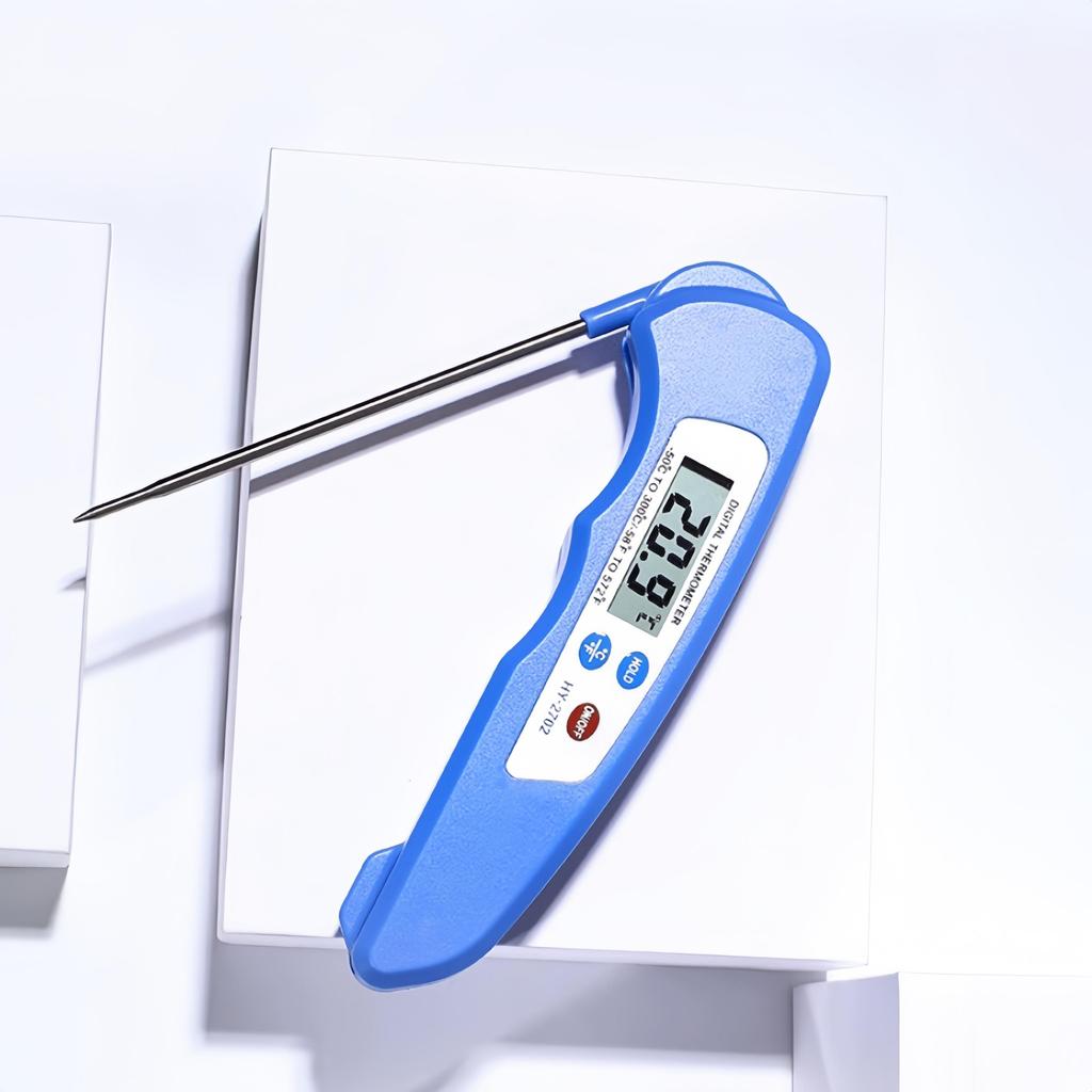 Tragbares Lebensmittelthermometer Staubdicht Faltbar Elektronisches Lebensmittelthermometer für Küche BBQ Backen Öl Fleisch Wasser Ofen Küchenwerkzeuge