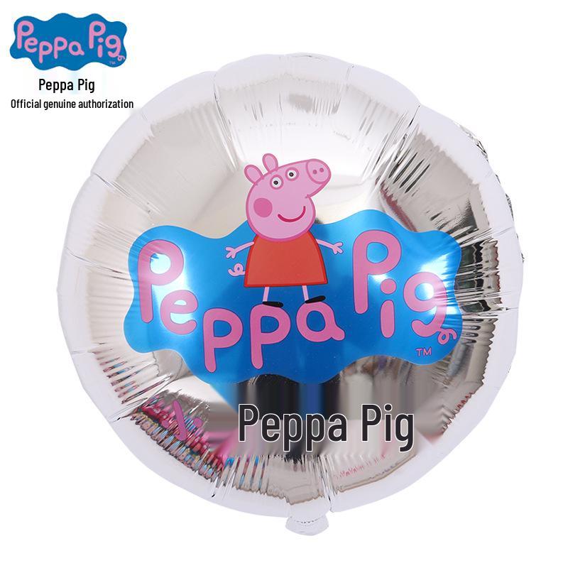 Licensed Peppa Pig Aluminum Foil Happy Birthday Balloon Decoration