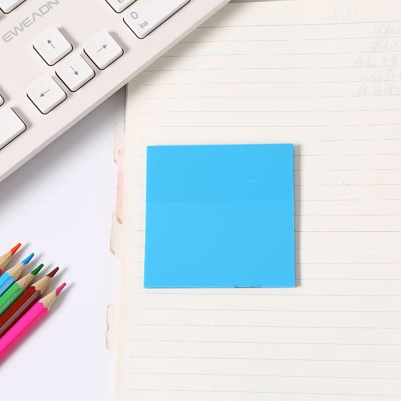 50pcs/set Transparent Sticky Notes Colorful Waterproof Notepad Office Stationery