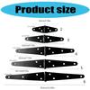 Iron Decorative Strap Hinge Black Shed Door Gate Hinges with Screws Heavy Duty Door Hinges for Outdoor Gates Fence