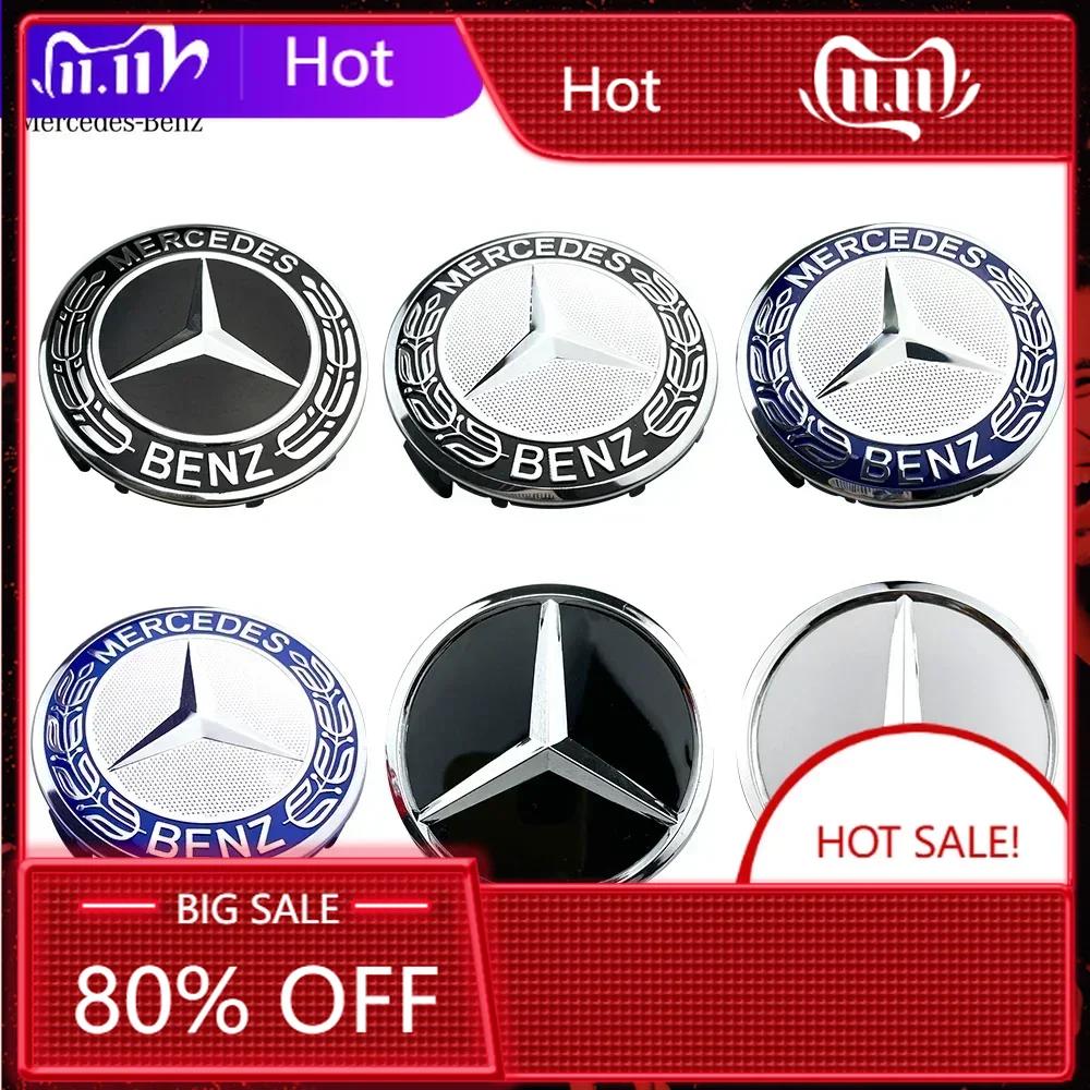 Pro Mercedes Benz 75MM Styling vozu Krytky středů kol Krytky nábojů Náhradní díly Pro Mercedes Benz W211 W203 W204 W210 W124 AMG W202