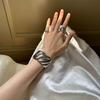 European-American Twill Cuff Bracelet: Exaggerated, Fashionable, Luxurious, Stylish Jewelry