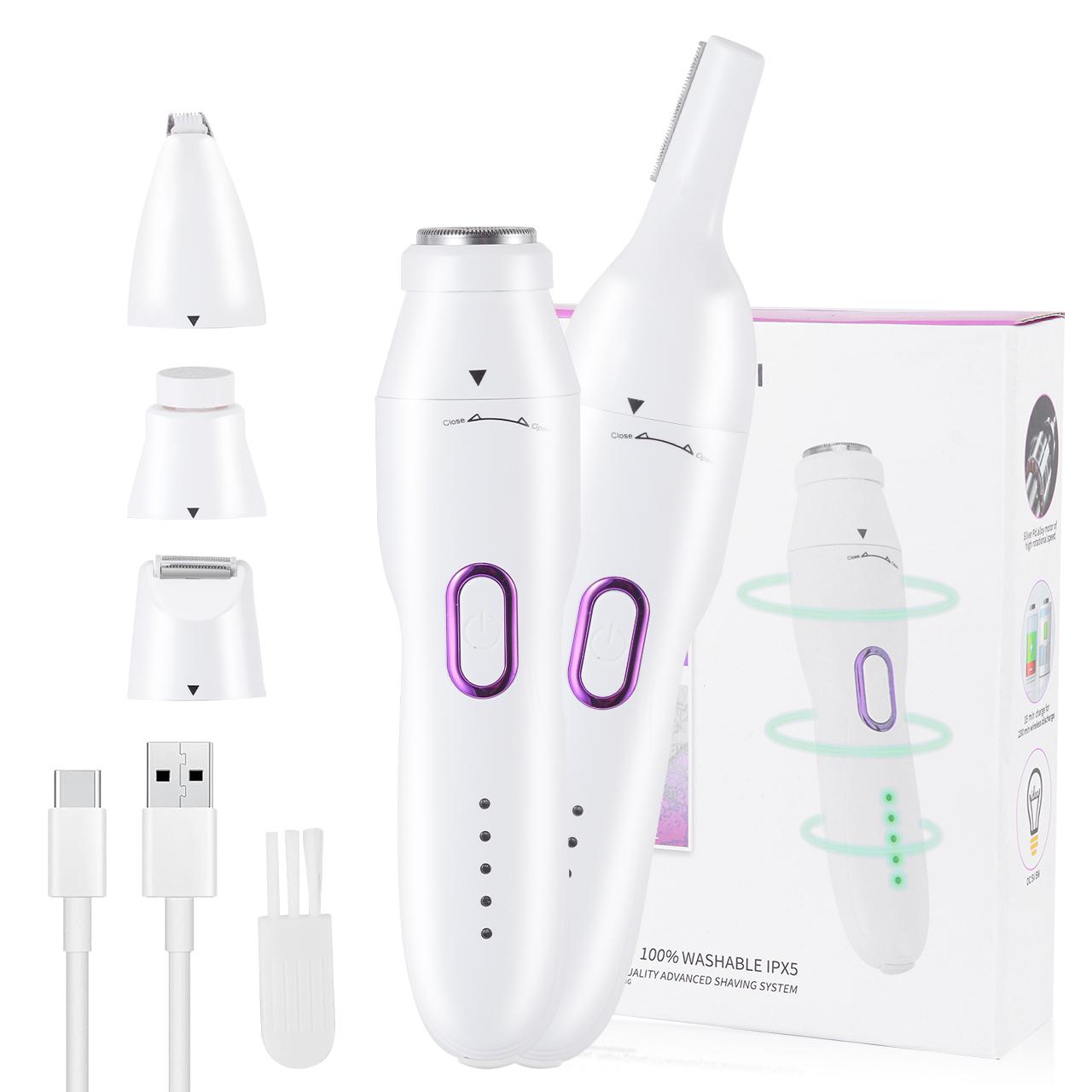 

Электробритва 5 в 1 для женщин Женская бритва Триммер для бикини Бритвы для лица для дам Подмышки Ноги Портативный безболезненный эпилятор