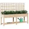 Garden Planter with Shelf Beige 203.5 X 54 X 152.5 Cm
