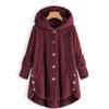 Women's Coat Winter Coat Fashion Plush Pocket Irregular Long Sleeve Keep Cat Ears Warm Coat Plus Size