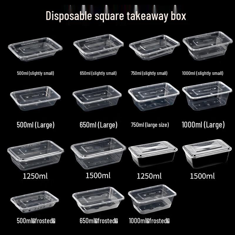Jingzeyou Thickened Disposable Food-Grade Takeout Boxes with Lids