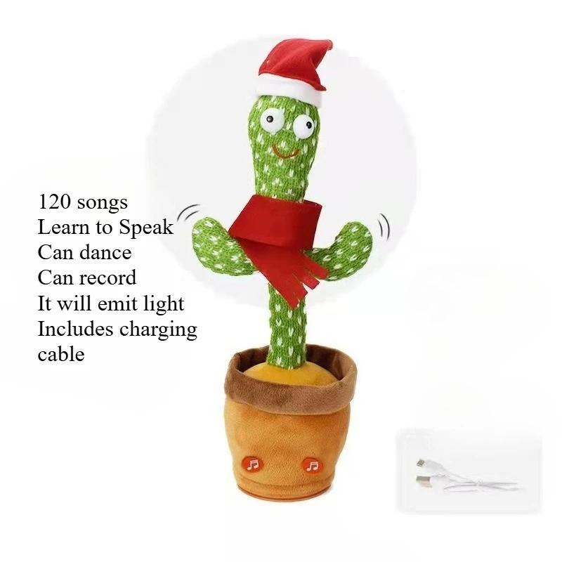 

home table decoration Hallowee Christmas cactus Magic Dancing Voice Artificial Plant Twisting Music Song Birthday Gift