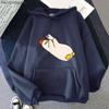 Duck I'm Sick of Everything Hoodies Cartoon Print Sweatshirts Anime Clothes Long Sleeve Pullovers Women Coats Men