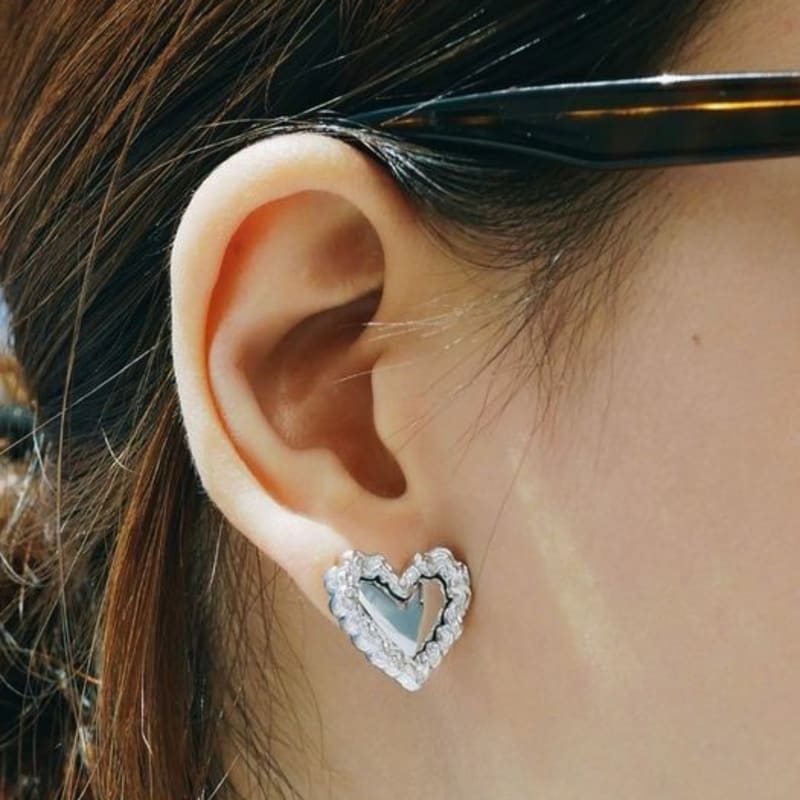 

ireheri Germany Liebe Liebe 01 Silver Earrings Silver