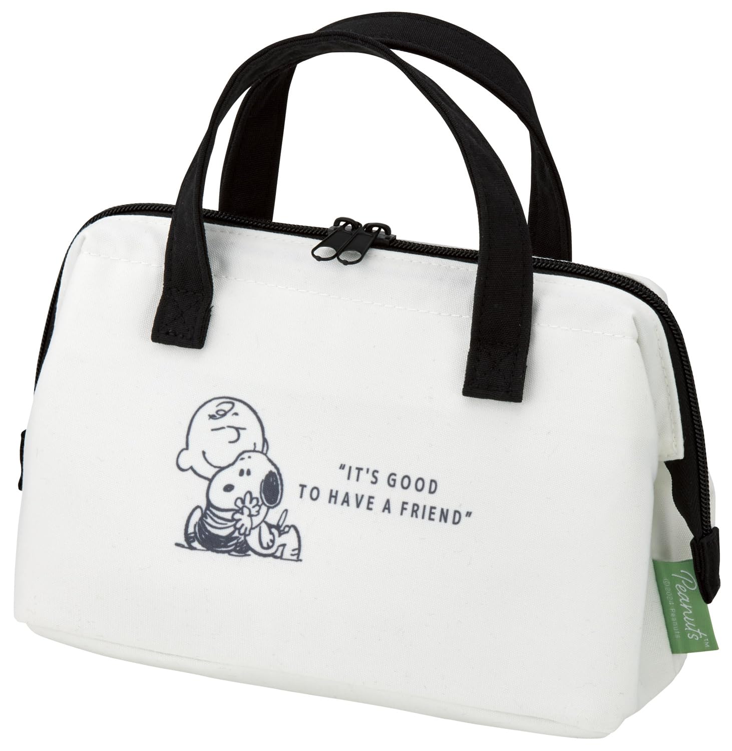 

Skater Insulated Clasp Lunch Bag with Snoopy Badge (KGA1)