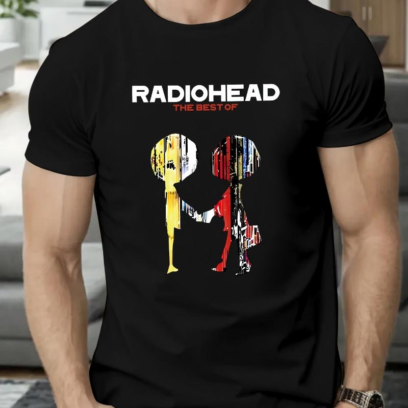 

Radiohead The Best Of Graphic Print T-Shirt,Lightweight T-Shirt Breathable Cool, Comfortable Wear XXL белый
