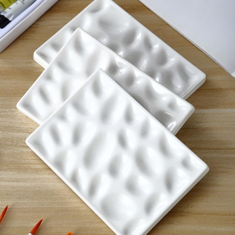 Easy Clean Children's Painting Palette Painting Dish Reusing Ceramic Color Mixing Tray Art Tool For Home School Use