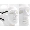 XP Design Plain White Human Face Masks for Airsoft, Hip Hop Dance, Costumes, Cosplay, and Survival (White, Set of 3)