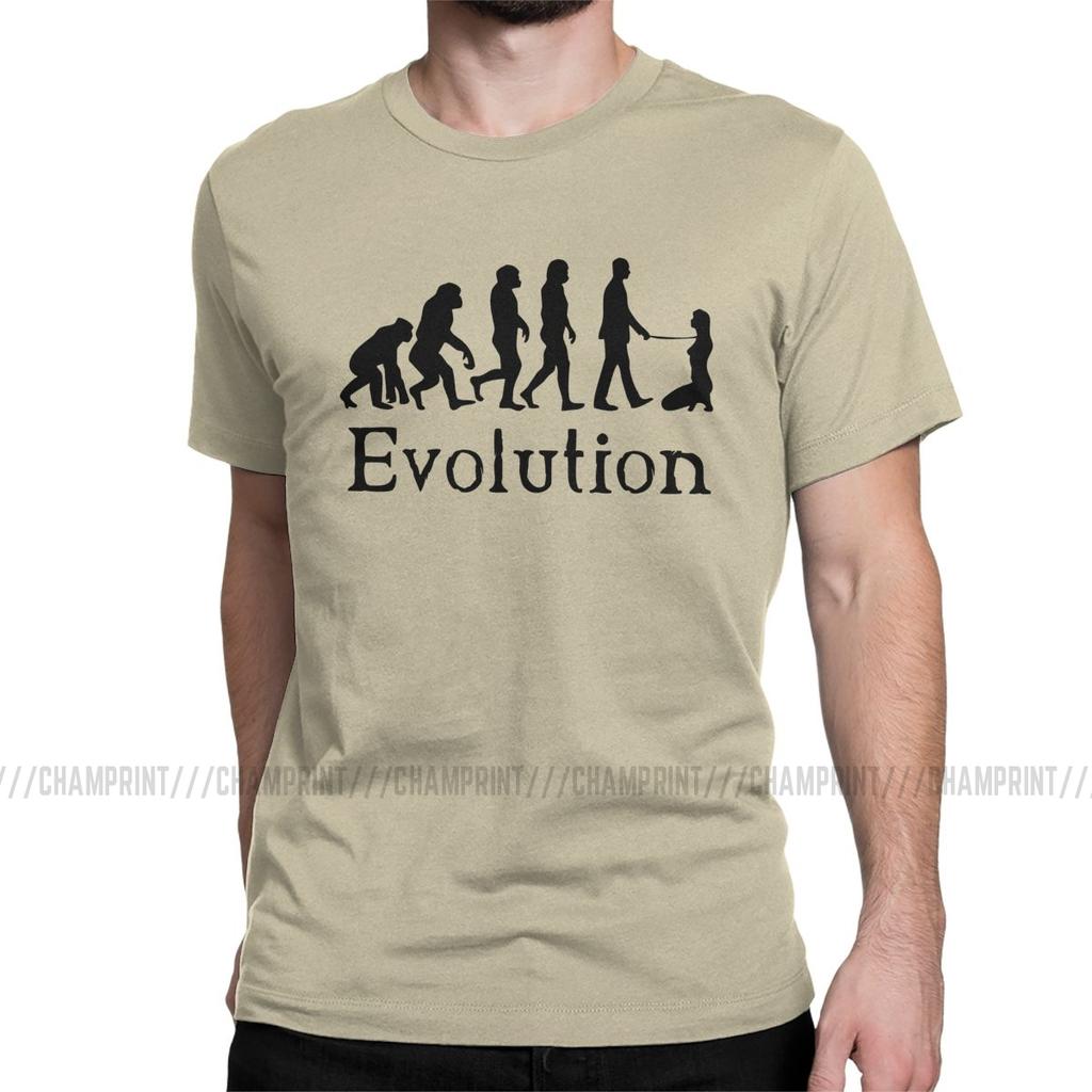 Mens BDSM Dominant Evolution T Shirt Submissive Slave Play Sexy Sub Pure Cotton Clothes Casual Round Neck Tees Printing TShirt